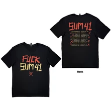 Sum 41, Tričko Tour '24 Pt.2 Fuck, Unisex, Čierna