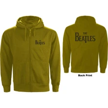 The Beatles, Mikina na zips Drop T Logo, Unisex, Zelená