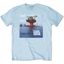 Gorillaz, Tričko Plastic Beach, Unisex, Modrá