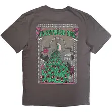 Unisex T-Shirt: Peacock Tour '77 (Charcoal Grey) (Back Print) thumbnail