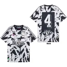 Unisex Jersey T-Shirt: Meyba Abbey Road Crossing All-Over-Print (Black & White) thumbnail