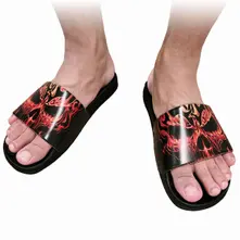 Unisex Slides: Skull Blast (Black) thumbnail
