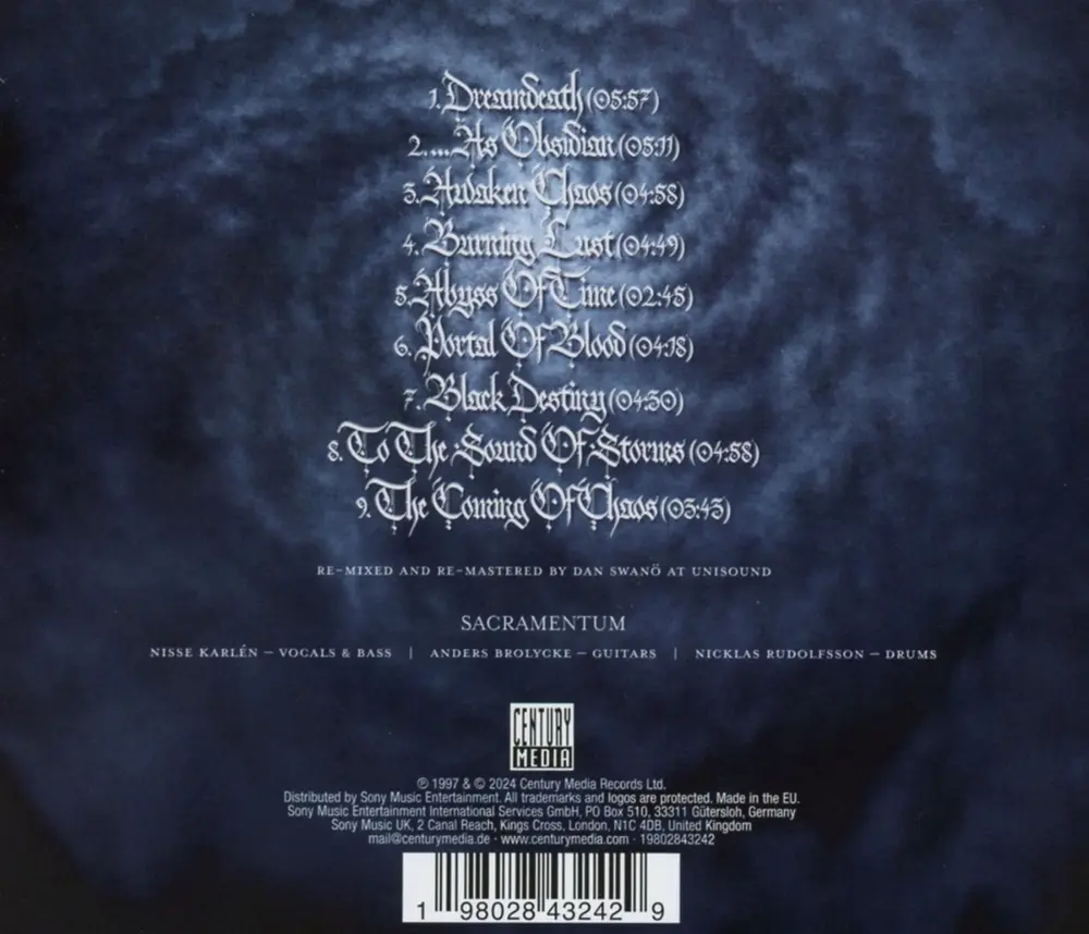 SACRAMENTUM – The Coming of Chaos (Re-Issue 2024) (CD)