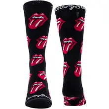 Unisex Crew Socks: Allover Tongues (Black) (UK Size 6.5 - 11) thumbnail