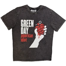 Tričko Unisex Stone Wash T-Shirt: American Idiot (Charcoal Grey)