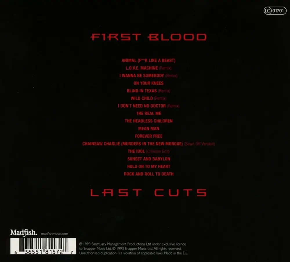 First Blood, Last Cuts