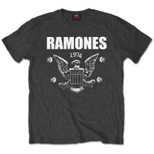 Ramones, Tričko 1974 Eagle, Unisex, Šedá