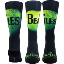 Unisex Crew Socks: Apple Sublimation (Black)  (UK Size 6.5 - 11)