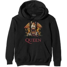 Queen, Mikina Classic Crest, Unisex, Čierna