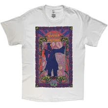 Tričko Unisex T-Shirt: Paisley & Flowers Frame Border (White)