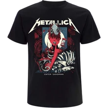 Metallica, Tričko Enter Sandman Poster, Unisex, Čierna