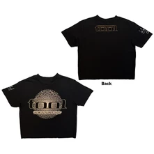 Croptop Ladies Crop Top: Eye Geo Glow (Black) (Back Print)