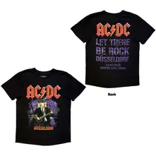 Unisex T-Shirt: Let There Be Rock Dusseldorf EU Tour '25 (Black) (Back Print & Ex-Tour) thumbnail