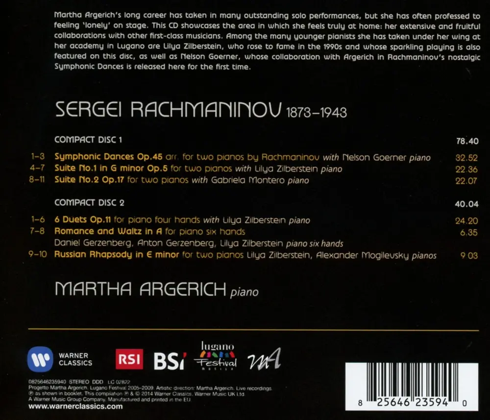 RACHMANINOV: MUSIC FOR TWO PIANOS