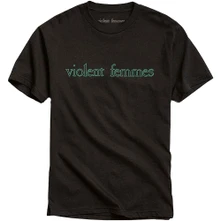 Violent Femmes, Tričko Green Vintage Logo, Unisex, Čierna