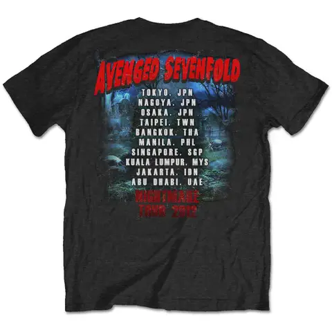 Avenged Sevenfold – Tričko Buried Alive Tour 2012 (Čierna), Unisex, Čierna