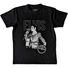 Tričko Unisex T-Shirt: Elvis Live Portrait (Black)