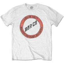 Bad Company, Tričko Burnin' Through America, Unisex, Biela