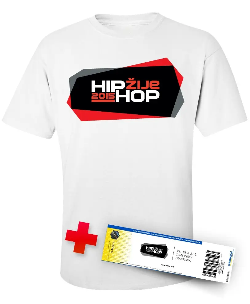Hip Hop Žije Festival – 2015 Tričko + Lístok (Balík)