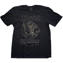 Lynyrd Skynyrd, Tričko '73 Eagle Guitar, Unisex, Čierna