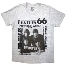 The Beatles, Tričko 1966, Unisex, Šedá