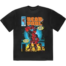 Deadpool Bubble Text (Negru) (Tricou)