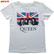 Queen, Tričko Vintage Union Jack, Dieťa, Biela