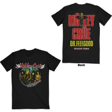 Motley Crue, Tričko Dr Feelgood Circle Photo, Unisex, Čierna