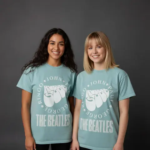 Ladies Unplugged T-Shirt: Rubber Soul Circle (Blue)