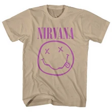 Nirvana, Tričko Purple Smiley, Unisex, Natural