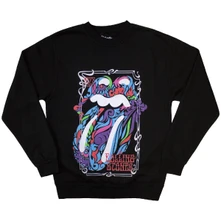 The Rolling Stones, Crewneck Colour Swirls, Unisex, Čierna