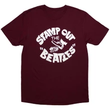 The Beatles, Tričko Stamp Out The..., Unisex, Červená