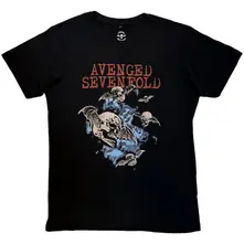 Avenged Sevenfold, Tričko Night Bats, Unisex, Čierna