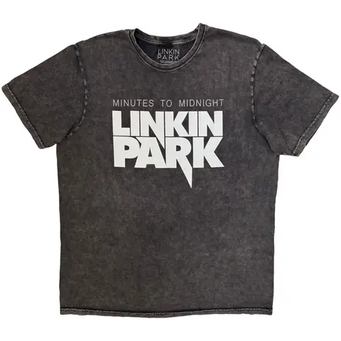 Unisex Stone Wash T-Shirt: Minutes To Midnight (Charcoal Grey)