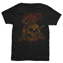 Slayer, Tričko Skull Pumpkin, Unisex, Čierna