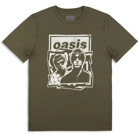 Unisex T-Shirt: Paper Cut Out Photo (Khaki Green) (Ex-Tour)