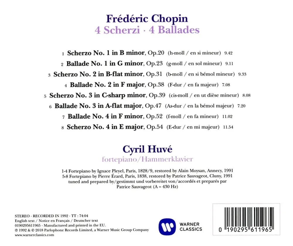 CHOPIN: SCHERZI & BALLADES