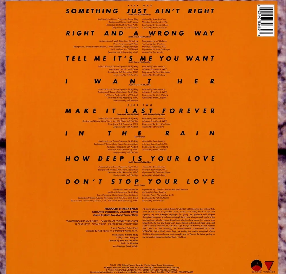 Keith Sweat – MAKE IT LAST FOREVER (BLACK ICE VINYL) (Vinyl)