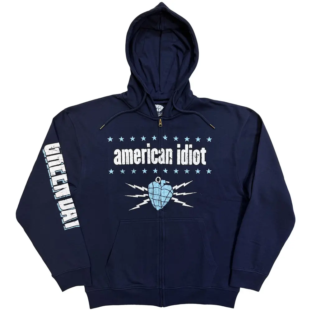 Green Day – American Idiot Electric (Modrá) (Mikina na zips)