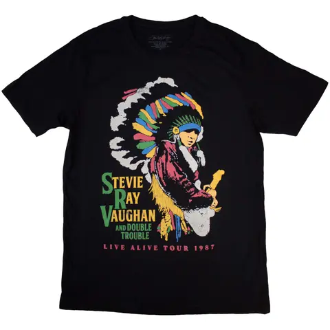 Stevie Ray Vaughan – Tričko Double Trouble (Čierna), Unisex, Čierna