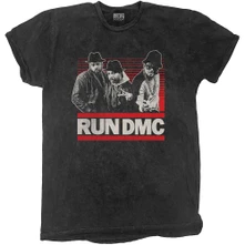 Run-DMC, Tričko Gradient Bars, Unisex, Čierna