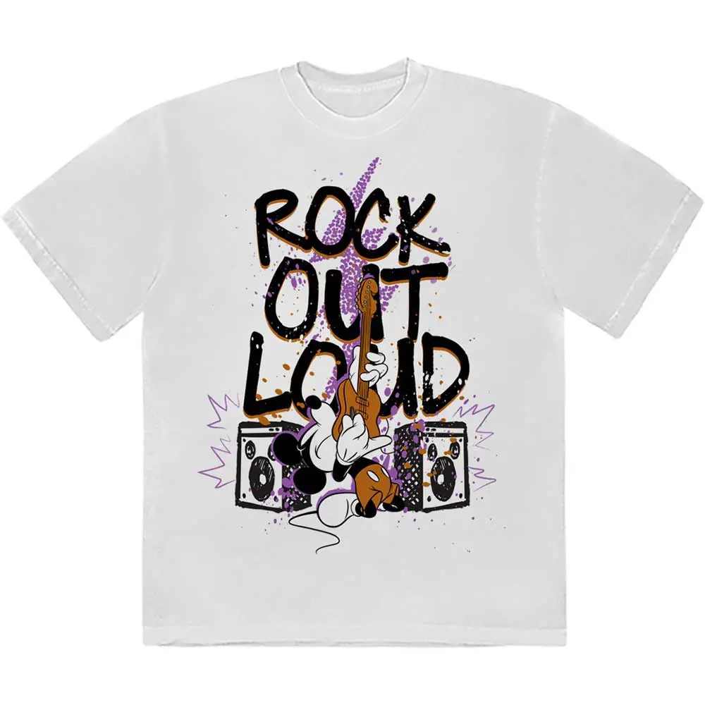 Mickey Mouse – Rock Out Loud (Bianca) (Maglietta)