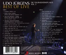Udo Jürgens – Best of Live - Die Tourneehöhepunkte, Vol. 2 (CD)