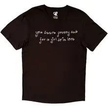 Unisex T-Shirt: Blue Daisy Heart (Brown) (Back Print) thumbnail