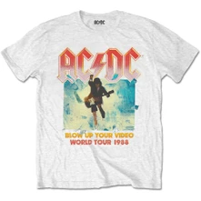 AC/DC, Tričko Blow Up Your Video, Unisex, Biela