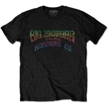 Big Brother & The Holding Company, Tričko Vintage Logo, Unisex, Čierna