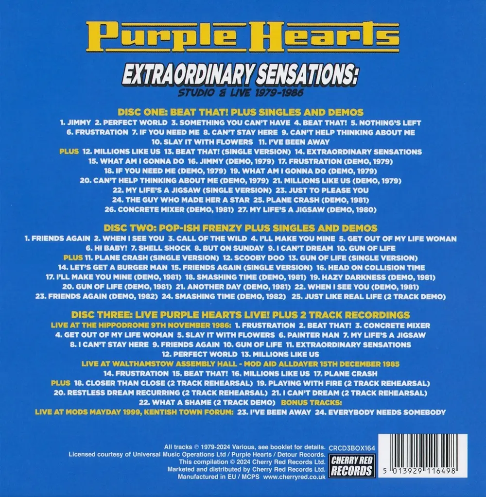 EXTRAORDINARY SENSATIONS - STUDIO AND LIVE 1979-1986
