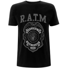 Rage Against the Machine, Tričko Grey Police Badge, Unisex, Čierna