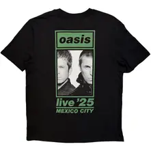 Unisex T-Shirt: Mexico City Half Faces Fan Store (Black) (Back Print & Ex-Tour) thumbnail