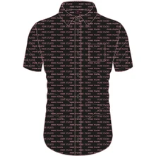 Pink Floyd, Košeľa Courier Pattern, Unisex, Čierna